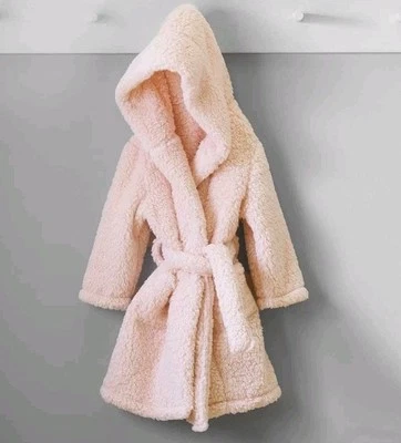 儿童 L,8 - 10 夏尔巴人连帽长袍浅粉色,儿童长袍,儿童服装 * 全新 — 第 1/4 张图片