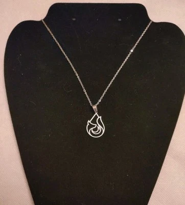 Hermoso lindo collar de zorro reversible plateado acero inoxidable NUEVO Foto 1 de 4