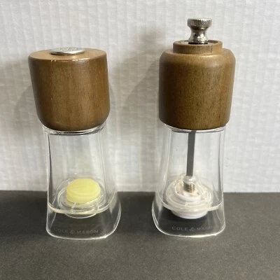Cole & Mason Acrylic And Wood Salt Shaker & Pepper Grinder - Image 1 of 4