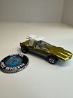 Hot Wheels Redline Swingin Wing U.S. Yellow  1969 Vintage Original & Button