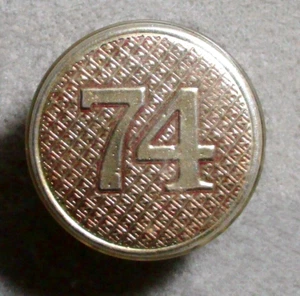 WWII U.S. National Guard Plastic Pin-On 74th Regimental Insignia - Picture 1 of 2