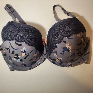 NUEVO CON ETIQUETAS Dorina Kaylie 3/4 Taza Ligeramente Acolchada Gris Floral D01722M-151 Talla 42F - Imagen 1 de 8