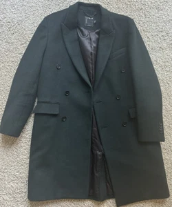 Women’s Topman Green Dress Coat Size L - Picture 1 of 4