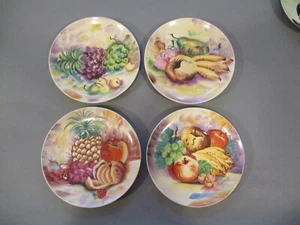 Ucagco Japan Signed By Nagasaki Set Of 4 Fruit Plates - Picture 1 of 12