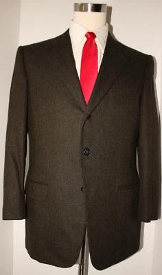 Abrigo deportivo Ermenegildo Zegna verde espiga 100 % cachemir 3 botones 41 regular Foto 1 de 4