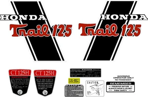 "Calcomanía de marco Honda Custom Trail 125 CT70H KO conjunto completo oso de hielo ""Trail 125" - Imagen 1 de 4