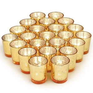 Volens Gold Party Decorations 72pcs, Mercury Glass Gold Votive Candle Holders... - Picture 1 of 8