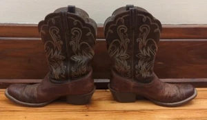 Ariat 10001046 Square Toe Western Cowgirl Boots Brown Women's size 9B - Wear - Picture 1 of 8