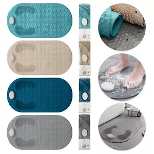 32"X16" Foot Scrubber Shower Mat with Antislip Suction Cups and Drain Holes - Picture 1 of 28