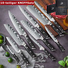 Küchenmesser Profi Kochmesser Set Japanisches Damaskus Muster Edelstahl Messer