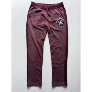 ABERCROMBIE & FITCH New York 92 Sweatpants Maroon Mens XS Sweats Embroidered - Picture 1 of 15