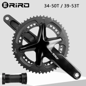 RIRO Road Bike Bicycle Crankset 2x10/11 Speed, Teeth: 50-34T/ 53-39T 170mm MTB - Picture 1 of 10