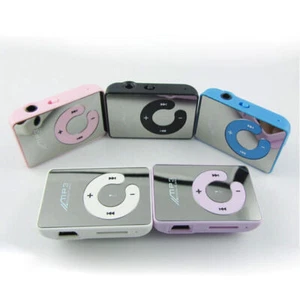 Schwarz Mini Spiegel Clip Digital MP3 Musik Player USB 8GB Tragbar Schwarz - Bild 1 von 6