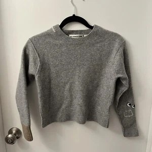 Anya Hindmarch x Uniqlo Kids Long Sleeve Lambswool Sweater Gray AS-IS - Picture 1 of 7
