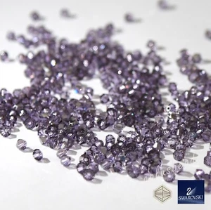 72pcs SWAROVSKI #5301 4mm Bicone Crystal Beads Violet Satin Purple - Picture 1 of 2