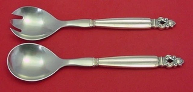 Acorn by Georg Jensen Sterling Silver Salad Serving Set 2pc HH WS 9 1/4" - Imagem 1 de 1