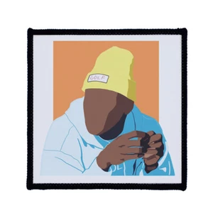 Square Printed Patch - Tyler Golf character Sew On Badge in 3 sizes - Picture 1 of 1