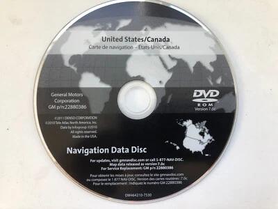 2007 08 09 10 2011 Cadillac CHEVY GMC NAVIGATION DVD 22880386 VERSION 7.0c OEM🟠 - Image 1 of 4