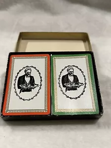 Spielkarten Vintage Gemaco Butler Serve USA rot grün - Bild 1 von 5