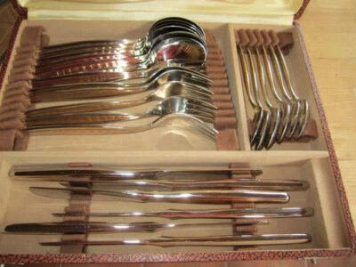 BSF BRABANT Besteck - Set für 6 Personen: 30 Teile - Edelstahl Dekor vergoldet - Bild 1 von 4