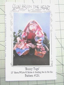 Sewn From The Heart "Bunny Tugs" Sewing Pattern Mama w/Lots of Babies - Picture 1 of 2