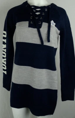 NWT TOUCH Toronto Maple Leafs NHL Women's Sweater NAVY/GRAY LARGE - Image 1 of 4