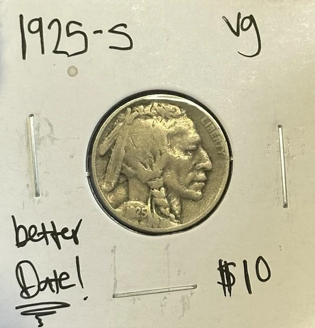 1925-S Buffalo Nickel-Semi Key Better Date! Cover