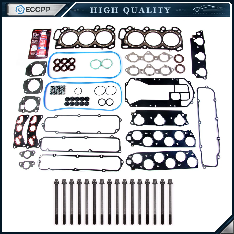 Conjunto de parafusos de junta de cabeça ECCPP para 00-04 Acura T C 3.2 MDX Honda Odyssey 3.5L SOHC - Imagem 1 de 4
