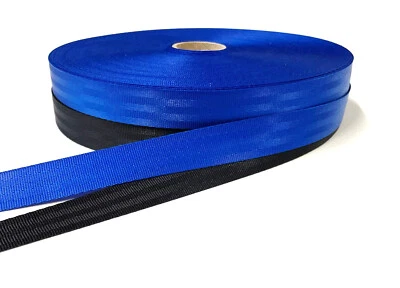 CHURCH PRODUCTS UK® 25 mm Polyester Sicherheitsgurt Gurtband 900 kg royalblau & schwarz für Gurte