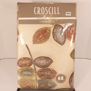 Croscill MOSAIC LEAVES 70" Round Tablecloth for 46-58" Table Multicolor - Picture 1 of 11