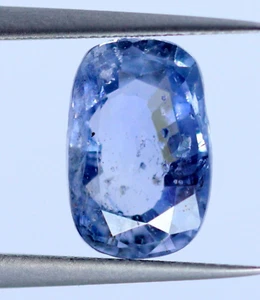 3.74 Ct 100% Natural Blue Sapphire VS Clean Loose Cushion Cut 10x7 mm Gemstone - Picture 1 of 7