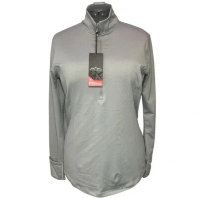 NWT Sun Mountain Golf ThermalFlex 1/2 Zip Pullover Shirt Top Womens XL Grey - Image 1 of 4