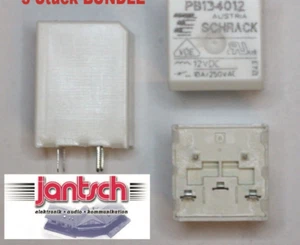 10 Stück Bundle Relais Nr139  Schrack PB134012 1 Schließer 12V 10A 250 V - Bild 1 von 1
