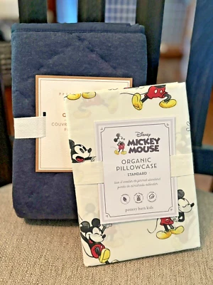 Pottery Barn Disney Mickey Mouse �� FUNDA DE ALMOHADA + FUNDA vacaciones cacahuetes niño SET 2, Foto 1 de 4