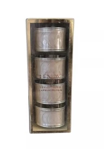 Lenox Napkin Rings -7289 Laurel Leaf Platinum Set Of 4 - Picture 1 of 4