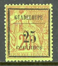 Guadeloupe 1889 French Colony 25¢/20¢ Stanley Gibbons #10 Mint  D884