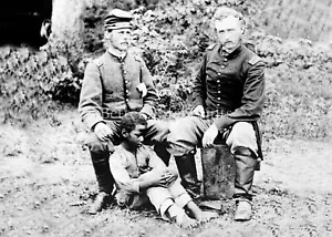 1862 George Custer Esclavo Rescatado FOTO Prisionero Confederado, General de la Guerra Civil - Imagen 1 de 1