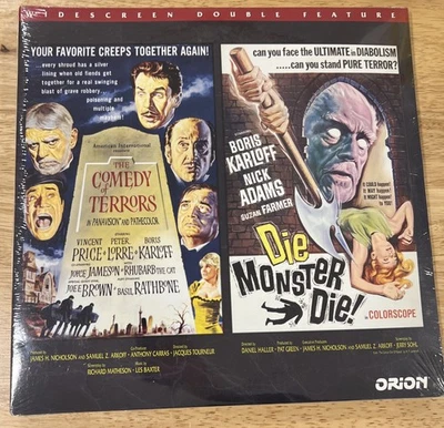 THE COMEDY OF TERRORS + DIE MONSTER DIE LASERDISC HORROR DOUBLE FEATURE Sealed - Image 1 of 2