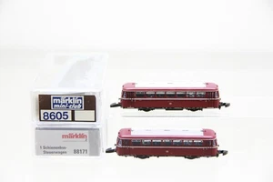 Z Märklin mini-club 8817 8605 Schienenbus Beiwagen DB Konvolut OVP N94 - Picture 1 of 4