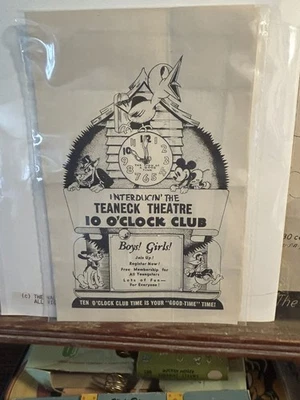 Extremely Rare, Teaneck Theatre 10’Oclock Club Program - Image 1 of 3