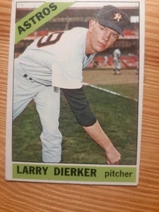 1966 Topps - Larry Dierker #228. 1/2" crease on middle right side. - Picture 1 of 2