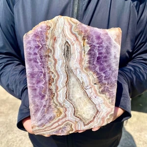 Cristal de ágata amatista natural de 2 lb pieza cortada a mano muestra curación - Imagen 1 de 16