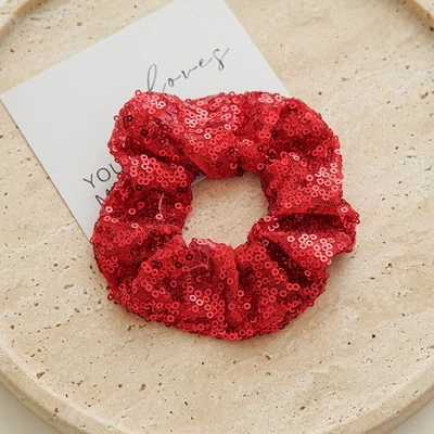 Accesorios para el cabello soporte cola de caballo lazo para el cabello anillo para el cabello lentejuelas brillantes cuerda para el cabello - Foto 1 de 4