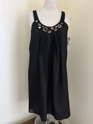 Cynthia Steffe Sz L Black Mini Dress  Ample Embellished Quality NWT - Image 1 of 4