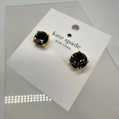 Kate Spade New York黑色钻石圆形耳钉 — 第 1/4 张图片