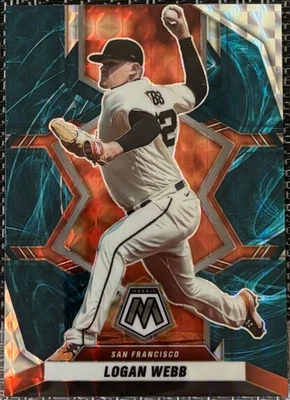 🔥 2022 Panini Mosaic Mosaic GENESIS PRIZM SSP #180 Logan Webb 🔥 VERY RARE! - Image 1 of 2