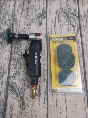 Husky H4230C 1/4 дюйма угловая шлифовальная машина пневматический инструмент 1/4 дюйма с волоконными дисками бывшая в употреблении  - Изображение 1 из 4