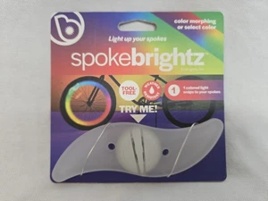 Luz LED de radios para bicicleta Spoke Brightz Color Morph, broches de presión sin herramientas, 5 pulgadas, 1 rueda - Imagen 1 de 2