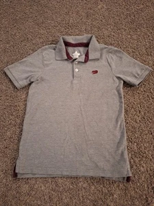 Boys Garanimals 365 Kids Short Sleeve Polo Shirt Size 8 Gray Maroon T-Rex - Picture 1 of 8