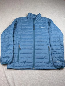 Columbia Jacket Mens Large Blue 590 TurboDown Omni Heat Puffer Coat Insulated - Picture 1 of 12